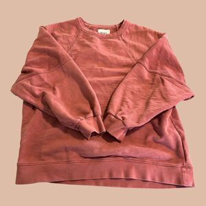 Madewell MWL Sweatshirt Womens M Terracotta Orange Crew Neck Pullover